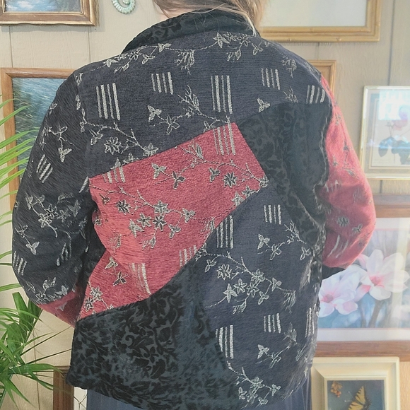Vintage Lightweight Maximalist Patchwork Jacket Size xl - Picture 8 of 9